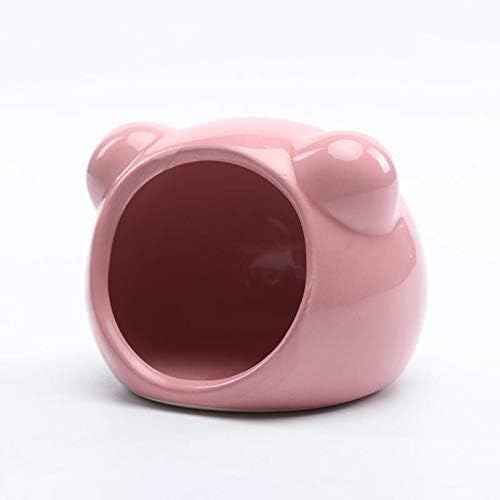 Mini Hamsters House Pet Hideout Hut Cave,Small Animal Ceramic Critter Bath Toy, Ideal for Dwarf Hamsters and Gerbils