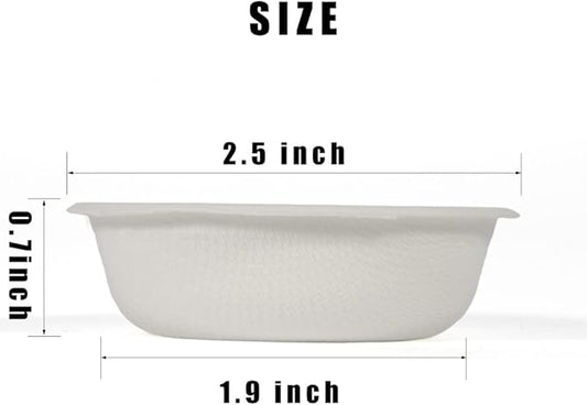 100Pcs Biodegradable Crested Gecko Food Cups, 1oz Reptile Feeding Dish