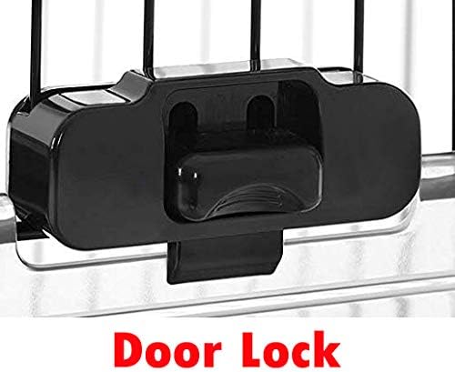 X-Large Deluxe 4-Level in/Outdoor Rabbit Hutch Cage for Ferret Squirrel Chinchilla Solid Platform Ramp Mesh Floor Easy Clean 2-Inch Deep Leakproof Tray Large Access Doors Lockable Casters