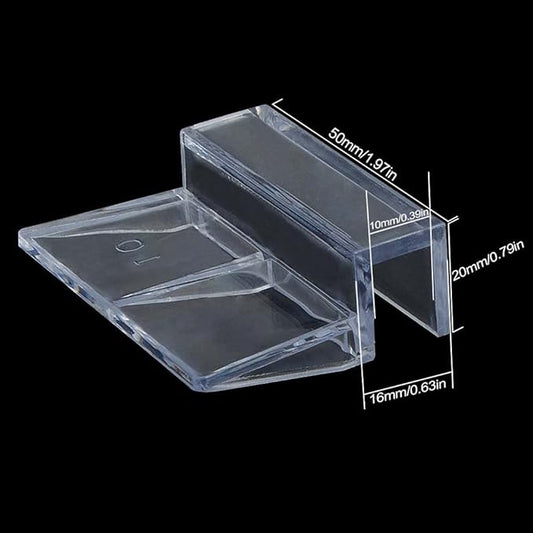 RUIAN Aquarium Glass Cover Clip, 8Pcs Fish Tanks Acrylic Support Holder Aquarium Lid Clips Clamps Clear Universal Lid Clips 10mm