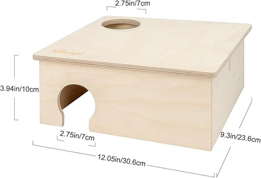 Niteangel Birch Chamber-Maze Hamster Hideout - Small Pets Woodland House Habitats Decor for Hamster Mice Gerbils Mouse