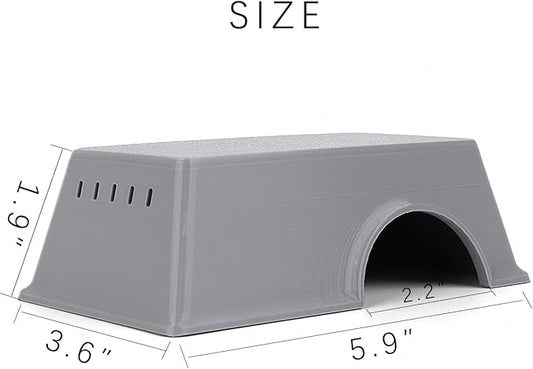 Snake Hide, Leopard Gecko Tank Accessories for Reptile Ball Python Crested Gecko Lizard Bearded Dragon - GrayHideM