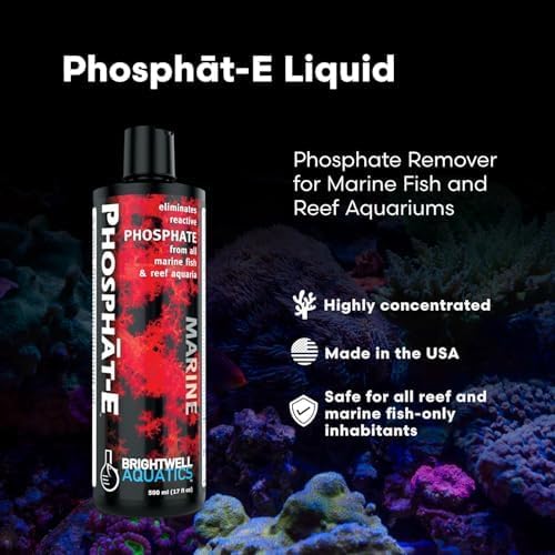Brightwell Aquatics Phosphat-E Liquid Phosphate Remover for Marine Fish and Reef Aquariums - Aquarium Water Treatments, 5.28 GAL
