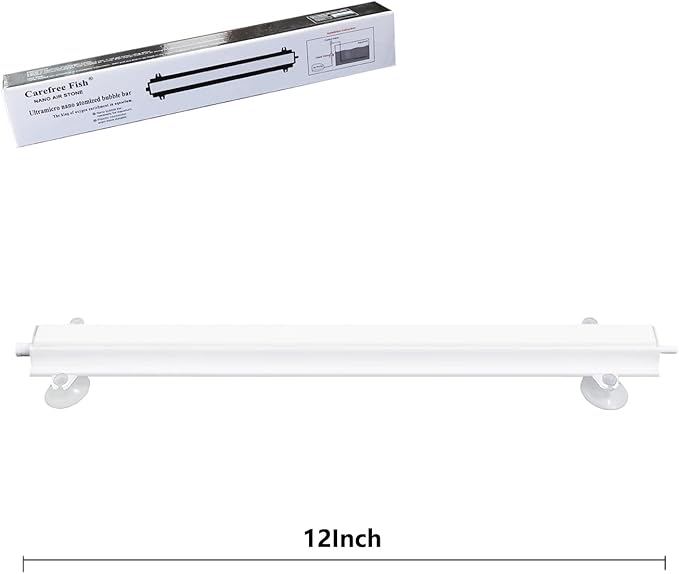 Carefree Fish Aquarium 6/12Inch Nano Materials Air Stone Strip Fish Tank Bubble Stone for Saltwater and Fresh Water (Not Harm The Health of The Fish)(No Include Air Pump)