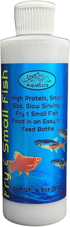 Fry & Small Fish Food - Easy to Feed Squeeze Bottle - Powder Food for Baby Fish, Small Fish & Others! (2.5oz)
