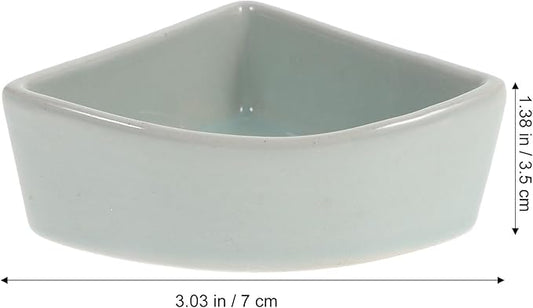 iplusmile Ceramic Hamster Food Bowl, Pet Guinea Pig Water Rat Bowl for Gerbil Mouse Chinchilla Hedgehog Sugar Glider, Blue