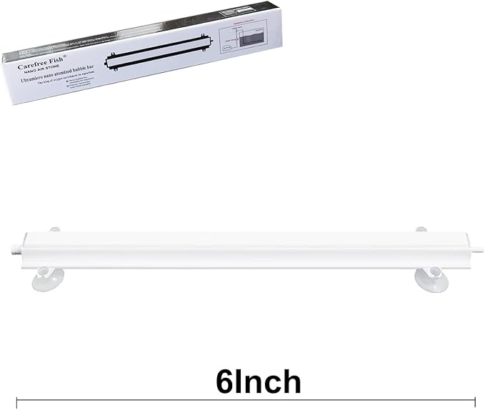 Carefree Fish Aquarium 6/12Inch Nano Materials Air Stone Strip Fish Tank Bubble Stone for Saltwater and Fresh Water (Not Harm The Health of The Fish)(No Include Air Pump)