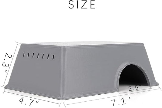 Snake Hide, Leopard Gecko Tank Accessories for Reptile Ball Python Crested Gecko Lizard Bearded Dragon - GrayHideL