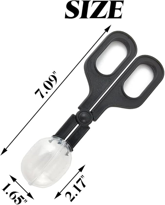 NSBELL 4PCS Reptile Feeding Clamp Reptile Poop Scoop Cage Fish Tank Cleaning Tools Reptile Feeding Tool for Gecko Lizard Bearded Dragon