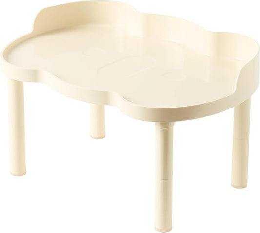 Hamster Play Color Plastic Platform Waterproof for Exercise Wheel Food Bowl Water Bottle and Other Cage Accessories (Cream White, 6.3" Height)