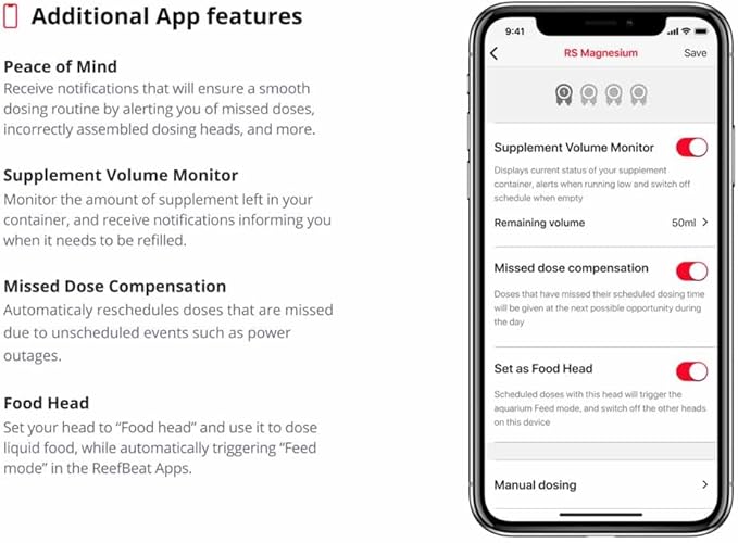 Red Sea ReefDose 2 Head Wireless Dosing Pump for Supplements, Foods & Trace Elements in Saltwater Aquariums | ReefBeat App Controlled Reef Marine