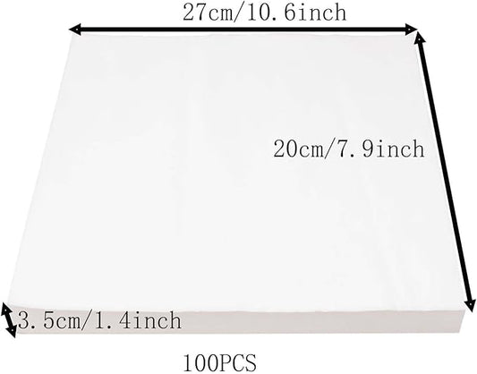 Allazone 100 Sheets Bird Cage Liner Papers, Disposable Bird Cage Paper Liners, Cuttable Pet Animal Cages Cushion, Precut Absorbent Bird Paper for Bird Parrot Small Animal, 7.9'' X 10.6''