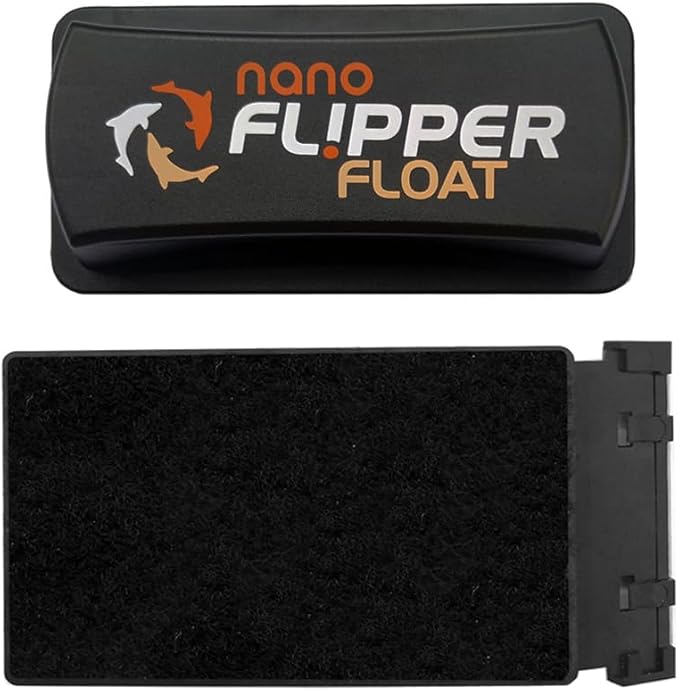 Flipper Cleaner Float - 2-in-1 Floating Magnetic Aquarium Glass Cleaner - Fish Tank Cleaner - Scrubber & Scraper Aquarium Cleaning Tools - Floating Fish Tank Cleaner, Nano