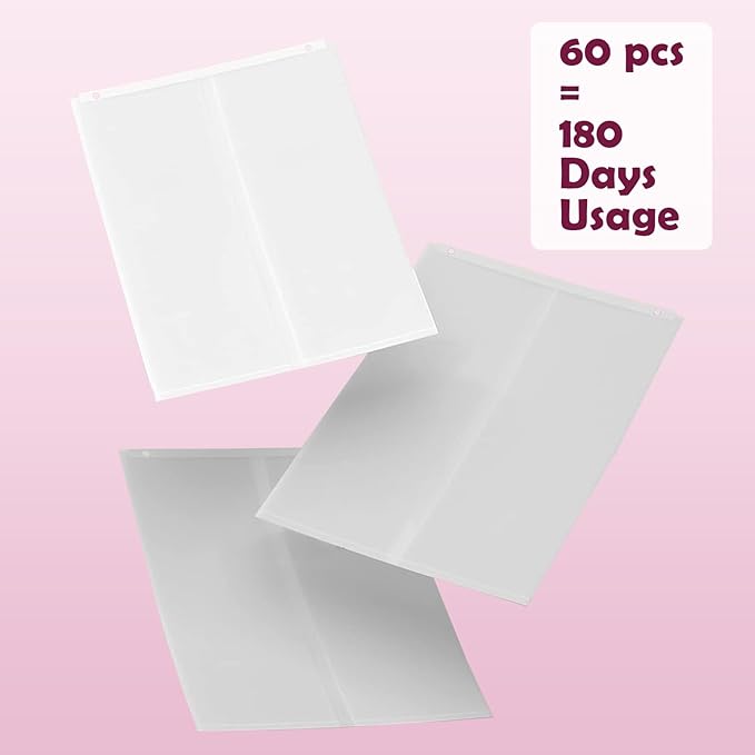 Upgrade Cat Litter Box Liners Design for PetSnowy SNOW+ Litter Box,60 Pcs Self-Sealing Waste Drawer Bags for Automatic Cat Litter Box (60 Pcs)