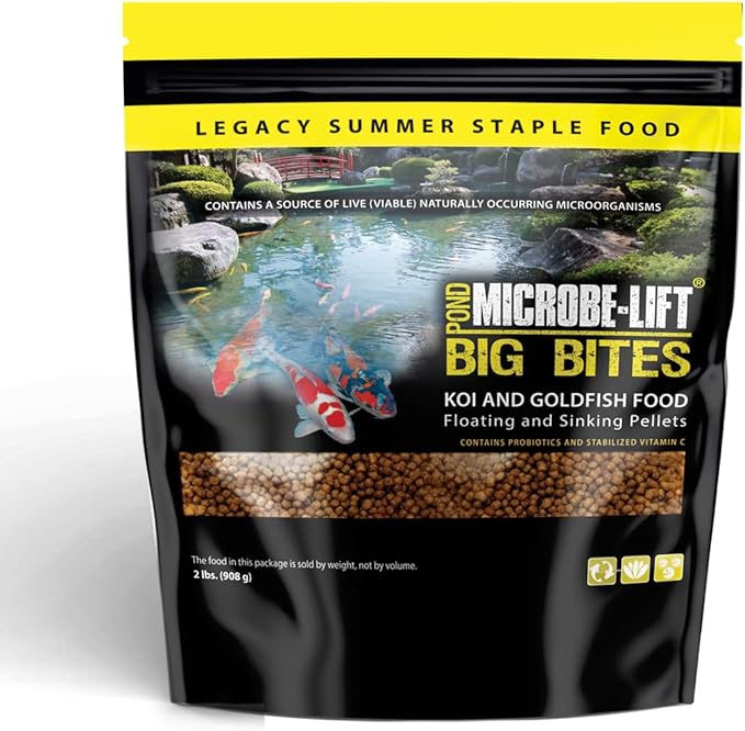 MICROBE-LIFT MLLBBMD Big Bites Fish Food Pellets for Ponds, Water Gardens, and Fountains, for Large Live Goldfish and Koi, 2.75 Pounds