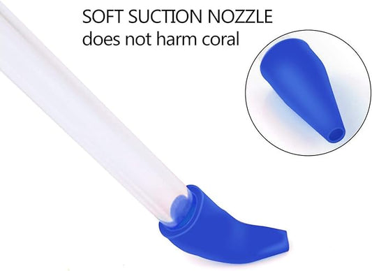 Aquarium Choice Coral Feeder Long Syringe Tube Liquid Fertilizer Feeder SPS HPS Marine Reef Coral Feeder Tool Fish Excreta Cleaner (3 Units 46.5CM/18.3 Inch)