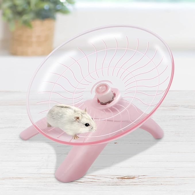 Wontee Hamster Water Bottle Water Dispenser Hamster Silent Exercise Running Wheel for Dwarf Hamsters Gerbil Mice (Pink, 125ML)