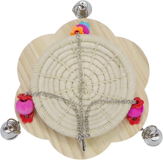 Wontee Bird Nest Parrot Breeding Nest Bed Bird Hanging Swing for Budgies Parakeets Conures Cockatiels Caique Senegal Parrot (Cotton Rope)