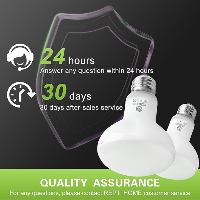 Reptile Heat Lamp Bulbs, Simulate Natural Sunlight Heat Light Bulb, 2 Pack 100W Amphibian Terrarium Basking Spot Lamp for Reptile, Bearded Dragon, Lizard, Turtle, Snake