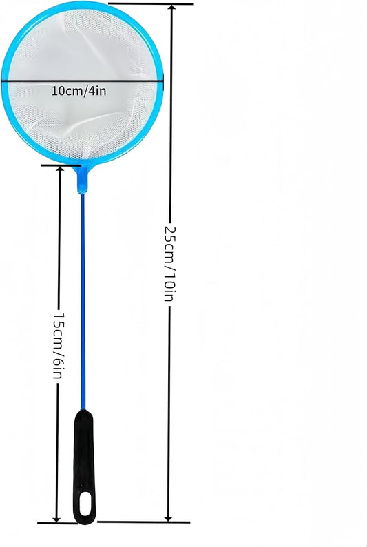 20pcs Aquarium Fish Net Cleaner Net Fish Tank Filter Nets, Brine Shrimp Sieve Fish Net High Density Mesh,Blue