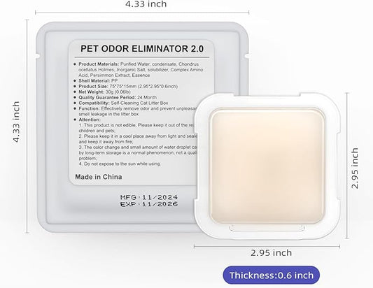 Smelling Fresh with N50-2.0 Odor Eliminator Exclusive for Pura Max Automatic Self-Cleaning Cat Litter Box - Cat Toilet Odor Control, Deodorant Aromatherapy Paste (6 Packs)