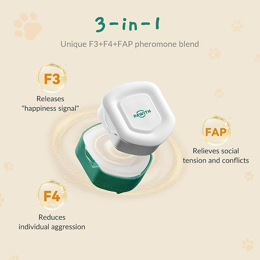 Cat Calming Diffuser for Travel – Pheromone Diffuser for Cats & Kittens to Reduce Anxiety and Stress-Related Behaviors, No Electricity Needed, Long-Lasting Enhanced Calming Aid (2 Pack)