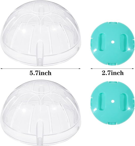2 Pieces Hamster Exercise Ball, 5.7 Inch Guinea Pigs Running Ball Transparent Plastic Hamster Wheel for Dwarf Rabbits Small Pets to Reduce Boredom and Increase Activity