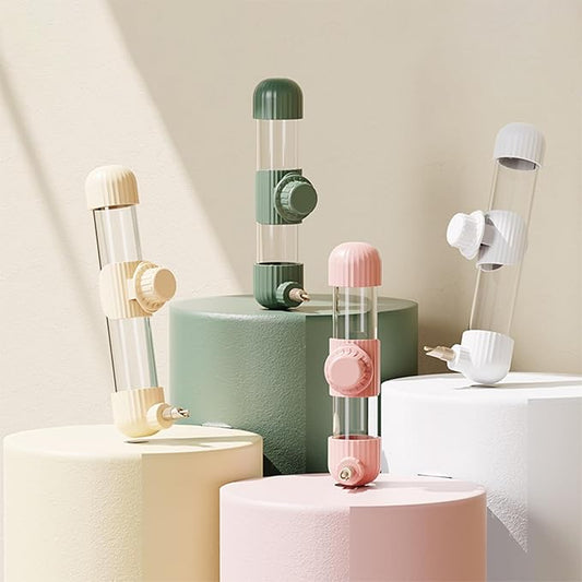 9.4 Fl Oz No Mess Bird Water Dispenser, Automatic Parrot Water Feeder with Spring Valve, Clear Cage Water Drinker for Parakeets Cockatiels Budgies Finch Lovebirds & Canary (Green, 9.4 fl oz (280ml))