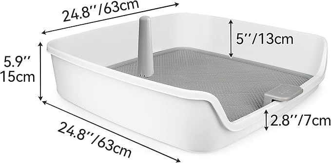 ALL FOR PAWS Pee Pad Holder, XL Dog Litter Box, Puppy Pads Holder, Puppy Potty Tray for Small/Medium/Large Dog Potty Training, 25" x 25"