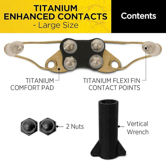 Dogtra Titanium Enhanced Winged Contact Points Large – Female – E-Collar for Dogs Training – Flexi Fin Design for Sensitive Skin & Contact – Fits Most (Not X Series, 200iQ, NoBark, PATHFINDER2)