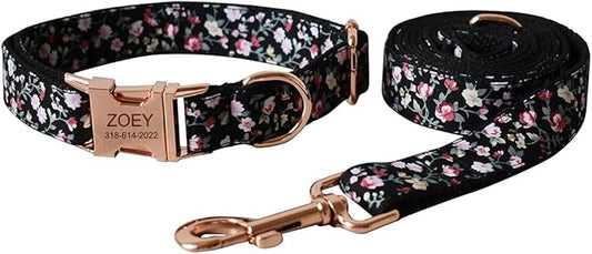 Custom Dog Collar with Names and Phone Number Engraved, Puppy Tags Personalized for Small Medium Large Pets