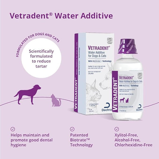 Vetradent® Water Additive for Dogs and Cats, 17 oz