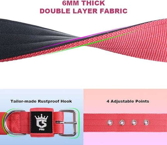 TSPRO Tactical Dog Collar 1.5 Inch Wide Thick Dog Collars with Heavy Duty Metal Buckle, Durable, Strong, Adjustable for Medium to Large Dogs (Camo Blue L)