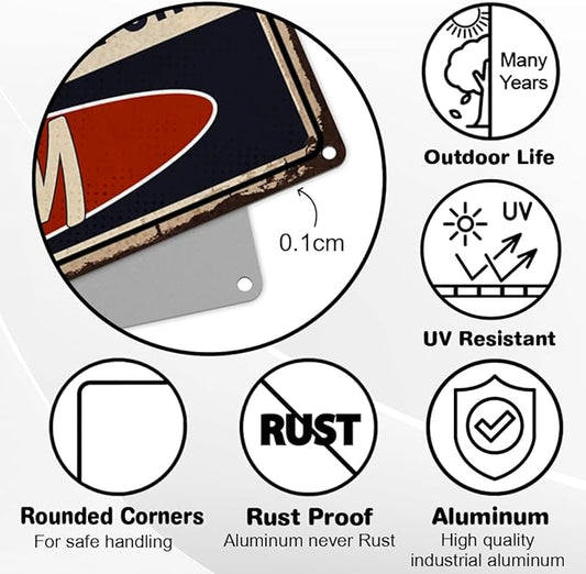 Warning Property Protected By Hamsters Metal Sign Decor - Funny Hamster Gifts For Hamster Lovers Aluminum Rust Free 9" X 11", Pre-Drilled Holes, Weather Resistant