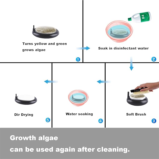 Carefree Fish Aquarium Nano Air Stone Disk Fish Tank Bubble Stone Disc 1.4/2/4/6/8 Inch