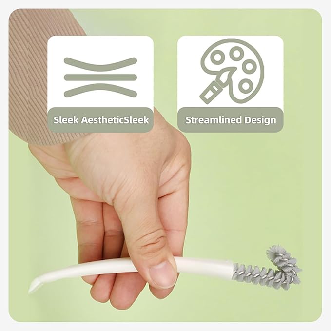 MANON ROSA 2-in-1 Bird Cage Cleaner Brush & Scoop with Long Handle and Curved Brush Head - for Parrot Perch, Kennel Cage Cleaning, Bird Cage Accessories Maintenance