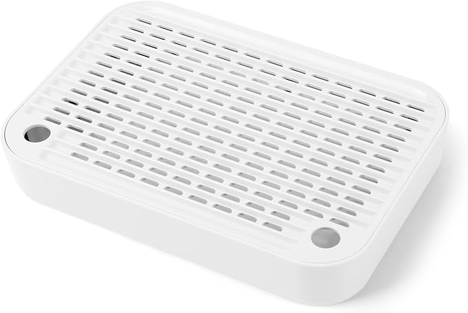 Cat Litter Box Ramp Mat with Filter Function, Cat Step Pedal Stool for Self-Cleaning Litter Box, Easy to Clean, Ideal for Kitten & Elderly Cats (White)