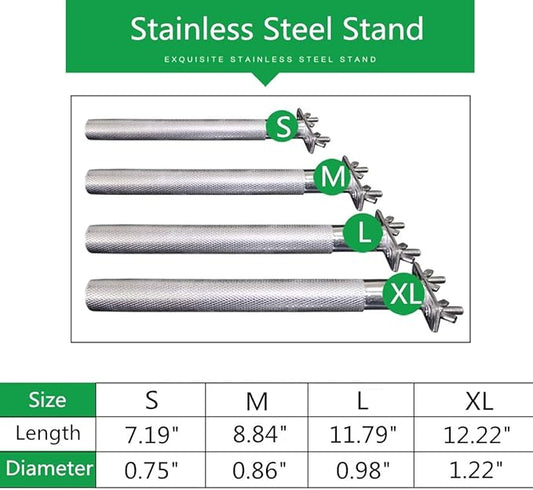 Bird Perch Stainless Steel Stand Parrot Rod Grinding Claws Trimming Beak Nails Grinding Stick Exercise Platform for Parakeet Cockatiel Conure African Grey Macaw Finch Bird Cage Accessories (M)