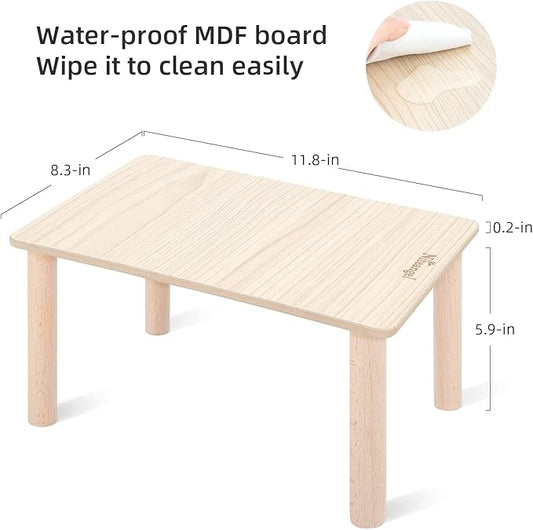 Niteangel Hamster Play Wooden Platform for Dwarf Syrian Hamsters Gerbils Mice Degus or Other Small Pets (10.2 L x 7 W -5.9'' Height, Burlywood)