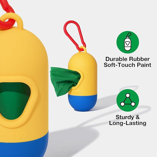 VETRESKA Dog Poop Bag with Dispenser, Leak Proof and Extra Thick Pet Waste Bags for Dog Walking and Cat Litter, Citrus Bloom & Cedar Scented, 105 Count