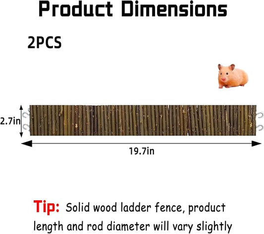 Rat Bendy Long Suspension Bridges Hamster Climbing Ladder Flexible Wooden Bridge for Small Animal Rodents Mouse(2PCS)