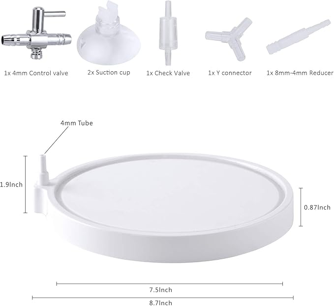 Carefree Fish Aquarium Nano Air Stone Disk Fish Tank Bubble Stone Disc 1.4/2/4/6/8 Inch