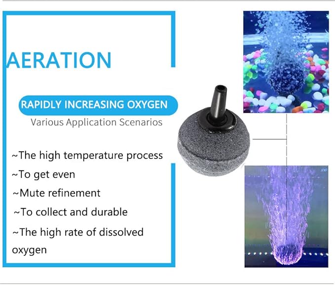 Air Stone Cylinder Bubble Diffuser Airstones for Aquarium 0.8/0.9inch Diffuser Release Tool for Nano Air Pumps Small Buckets and Fish Tanks