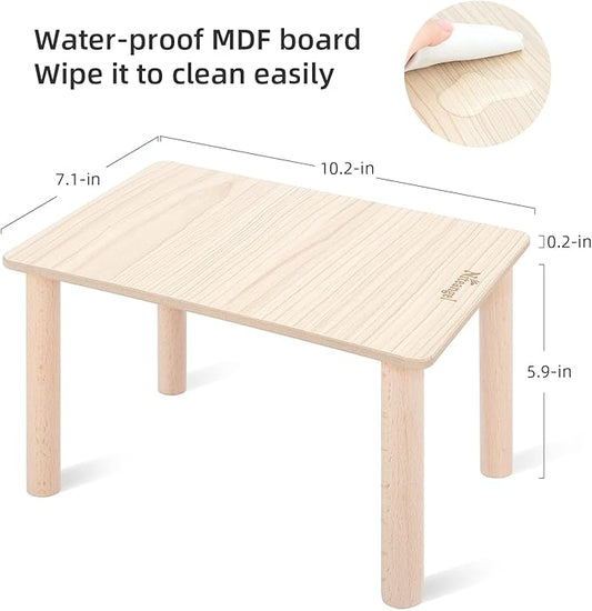 Niteangel Hamster Play Wooden Platform for Dwarf Syrian Hamsters Gerbils Mice Degus or Other Small Pets (11.8 L x 8.2 W - 5.9'' Height, Burlywood)