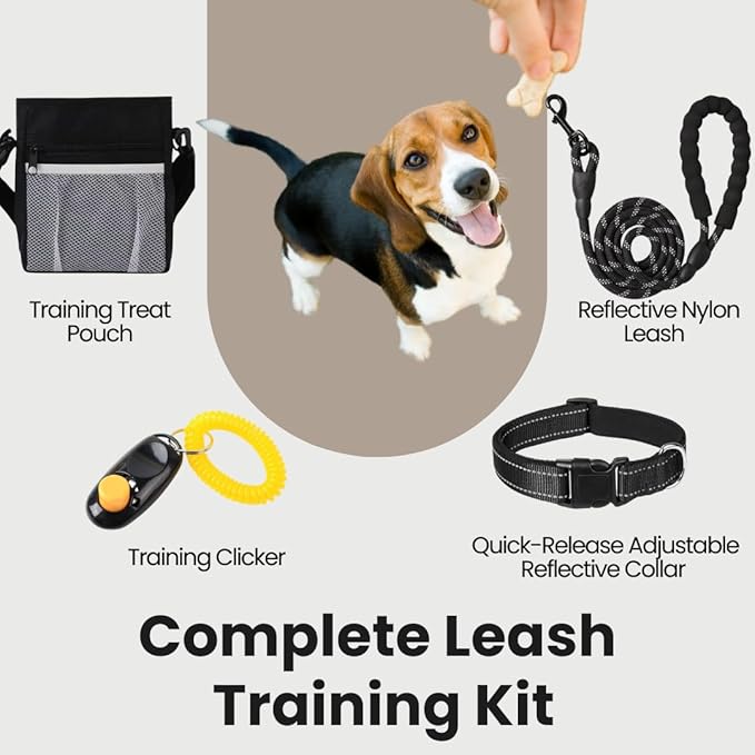 PupLuxe Puppy Starter Kit - Black 22 Piece Dog Training Kit | Great Puppy Gift for First Time & Experienced Owners | New Dog Bundle