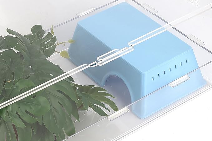 Snake Hide, Leopard Gecko Tank Accessories for Reptile Ball Python Crested Gecko Lizard Bearded Dragon - BlueHideL