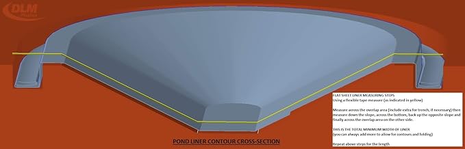 USA Pond Products' - 10x12 Blue Pond Liner-10'W x 12'L (3.05m x 3.66m) in 30-mil Blue PVC (0.75mm)-Fish/Plant Friendly for Koi Ponds, Streams & Water Gardens