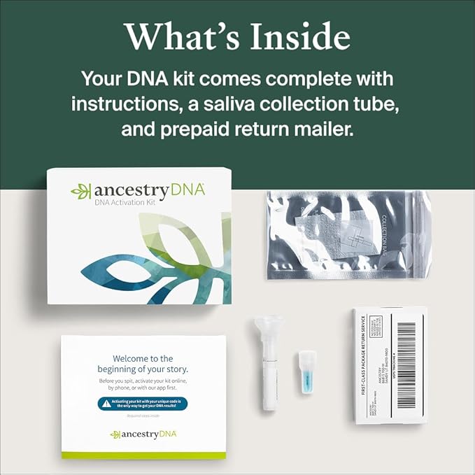 AncestryDNA Genetic Test Kit: Personalized Genetic Results, DNA Ethnicity Test, Origins & Ethnicities, Complete DNA Test