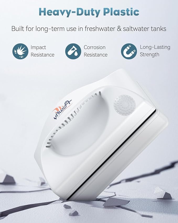 Pawfly 5" Mini Magnetic Fish Tank Cleaner, Aquarium Magnet Glass Cleaner for Glass Aquarium, Strong Magnetic Brush Cleaning Tool for Glass Fish Tanks up to 40 Gallons