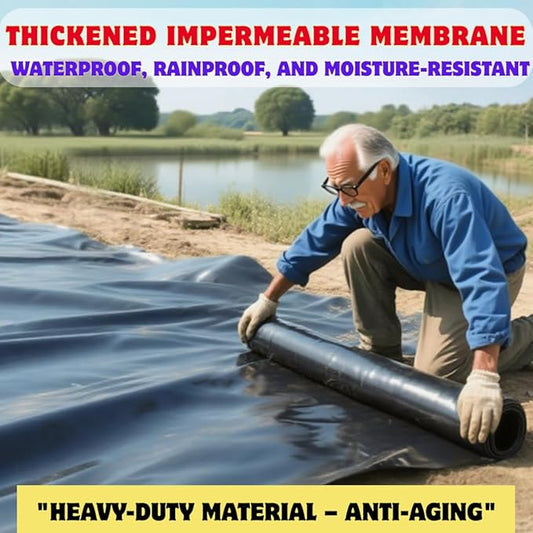 Pond Liner 20x25FT Heavy Duty Thickened Waterproof Rubber Suitable for Fish Habitats, Weather Resistant for Garden Ponds, Koi Ponds, Swimming Pool Covers, Water Features & More